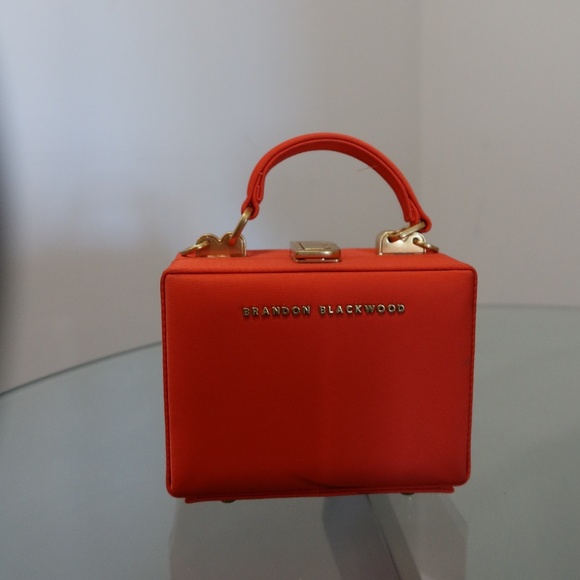 Like New Brandon Blackwood Orange Nylon Mini Kendrick Trunk - Picture 2 of 8